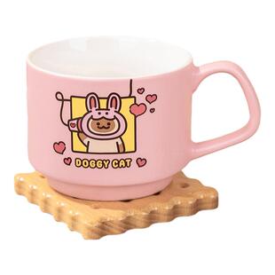 小猫阿狗原创正版马克杯套装陶瓷叠叠杯情侣杯咖啡泡茶办公室礼物