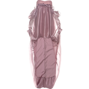 #Sisjuly#法式浪漫纯欲风 仙气飘逸不规则荷叶边一字抹胸连衣裙女