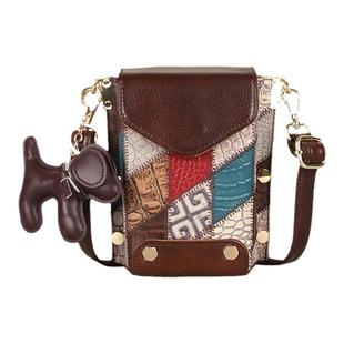 手机包2025新款真皮质感迷你小众包包撞色高级感洋气单肩斜挎女包