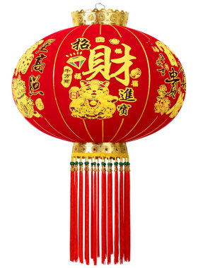 新款招财进宝大红灯笼吊灯