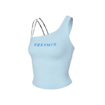 xexymix印花不对称肩带背心