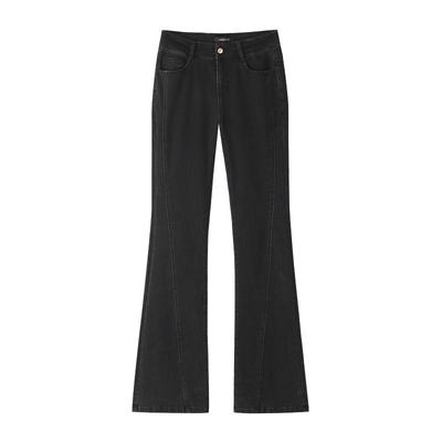 mithworld黑色牛仔阔腿喇叭裤