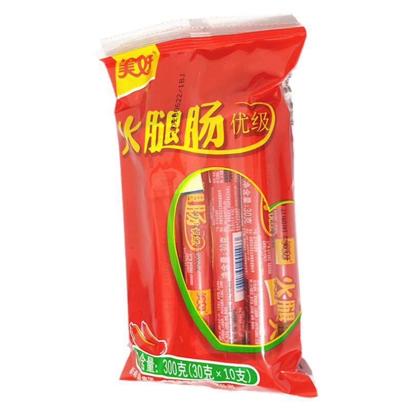 【1份4袋】美好火腿肠30g*10支*4袋 优级 即食肠 火锅肠泡面搭档