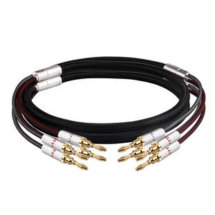 发烧级主音箱喇叭线 香蕉头y插HIFI镀银专业用音响功放音频连接线