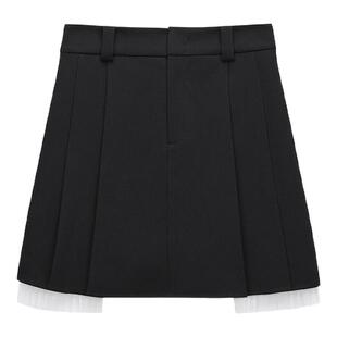 OCHIRLY欧时力 蕾丝花边百褶裤裙a字短裙半身裙度假裙夏新品