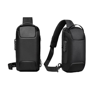 密码机车包男士胸包斜挎包牛津布运动斜背包男包单肩骑行包