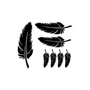 3d立体车贴遮挡划痕羽毛贴纸遮盖前保险杠电动车装饰刮蹭贴画防水