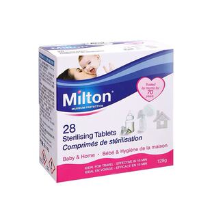 英国milton便携消毒片 宝宝外出清洁杀菌防病毒奶瓶餐具玩具清洗