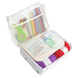 钩针工具套装 学生初学者编织全套不锈钢勾针diy材料包毛衣针教程