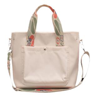 帆布包托特包包女2026新款时尚简约大容量单肩包学生上课包斜挎包