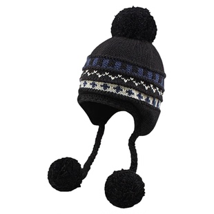 费尔岛针织毛线帽女秋冬加绒加厚保暖帽子东北防寒骑车护耳雷锋帽