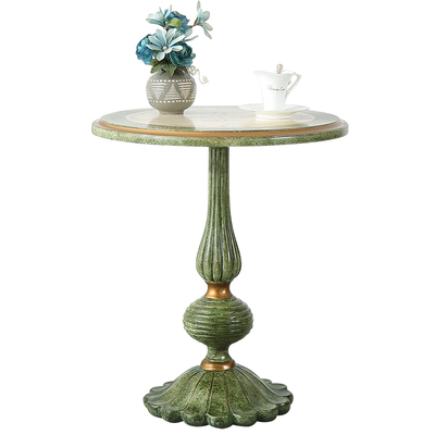 地中海彩绘复古绿色边几角几花几