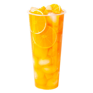 90口径奶茶杯商用一次性奶茶杯子带盖注塑杯饮料杯定制logo打包杯