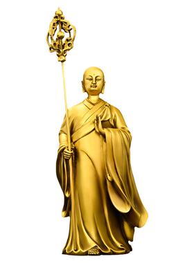 黄铜地藏王站像中式佛堂