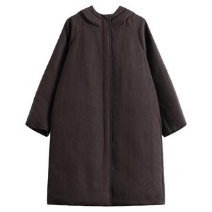 梭家｜扑向大地｜匈牙利95白鹅绒 深栗色羊毛和纸混纺风衣羽绒服