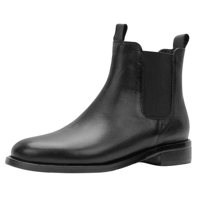 玖熙复古冬季新款圆头切尔西靴