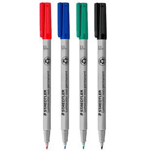 德国STAEDTLER施德楼可擦记号笔315M水性316F标记笔PTE考试笔黑色