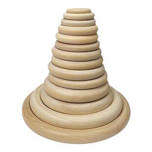 木圈DIY饰品配件手工编织材料原木色捕梦网木圆环木扣12-150mm