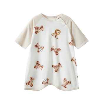 嫚熙婴儿睡袋新生儿宝宝七分袖儿童睡袍空调房神器睡衣夏季薄款实付89.9元到手包邮