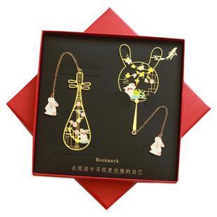 琵琶弦音金属书签古典中国风敦煌文创礼品纪念品学生用古风送友人