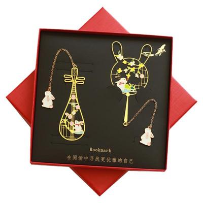 中国风琵琶弦音金属书签学生用