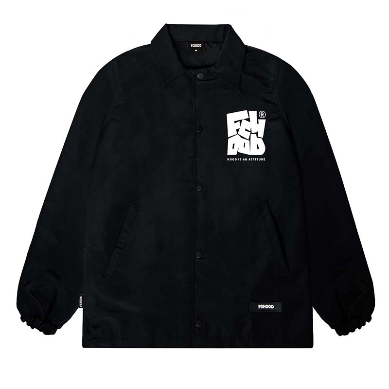 FCHOOD复古日系工装风教练夹克宽松百搭军事黑色翻领休闲外套藏蓝