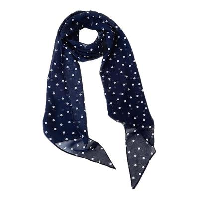 棕色波点丝巾印花高级百搭围巾