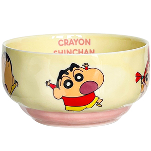 正版蜡笔小新饭碗家用陶瓷碗个人专用儿童碗高颜值米饭碗可爱碗具