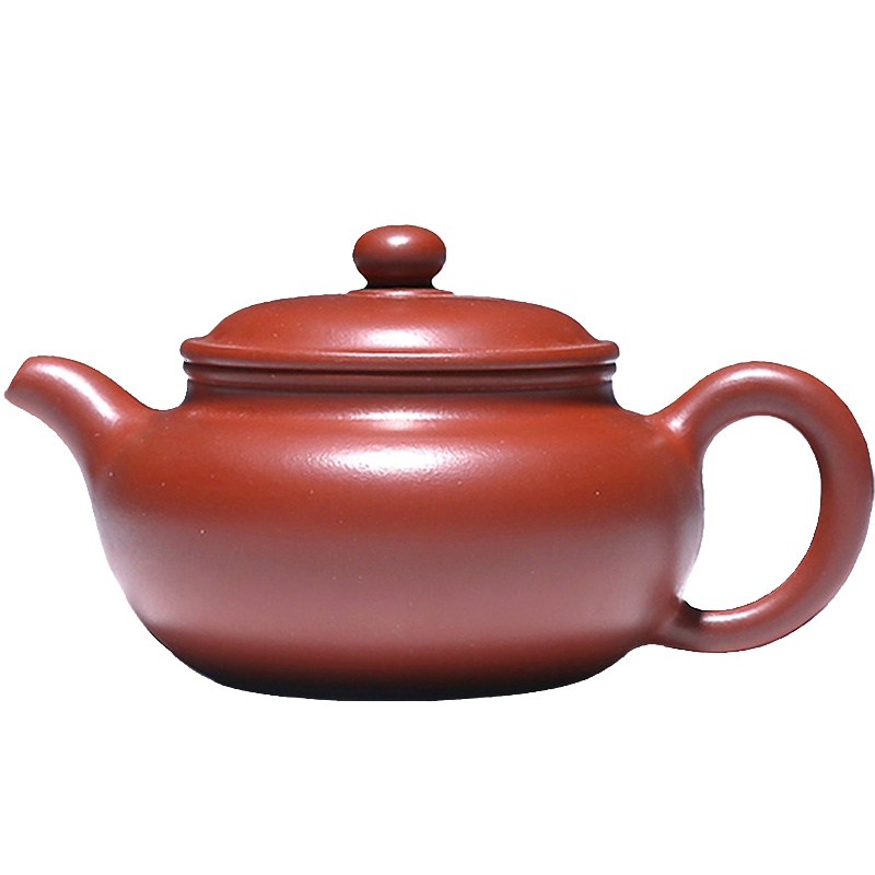 宜兴紫砂壶名家纯手工正宗原矿大红袍朱泥扁腹仿古壶泡茶壶具茶壶