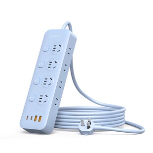 奥睿科分控小胖条插排独立开关多功能插座家用办公扩展排插拖线板