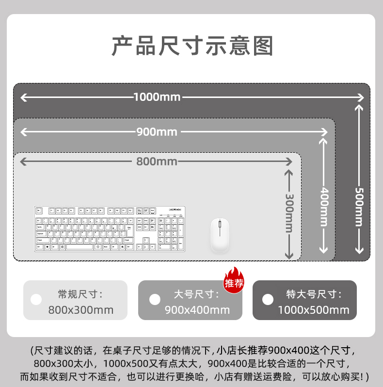 超大号鼠标垫二次元动漫加厚定制男女游戏学生网咖电竞办公书桌垫 电脑硬件/显示器/电脑周边 鼠标垫/贴/腕垫 原图主图