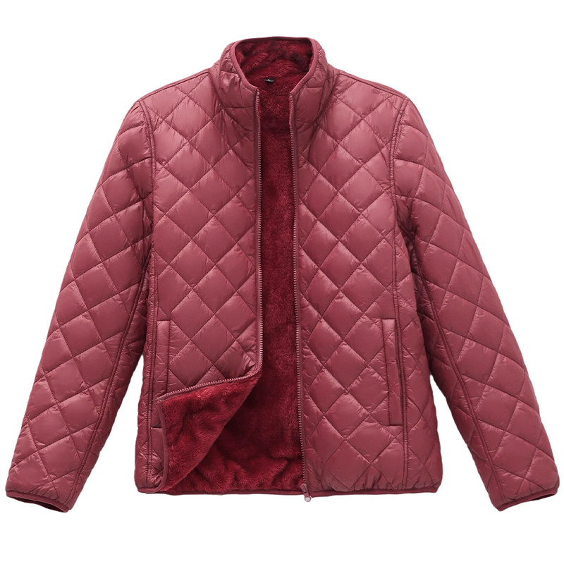 棉服棉袄冬季外套女冬加绒加厚妈妈女款中老年冬天奶奶立领短棉衣