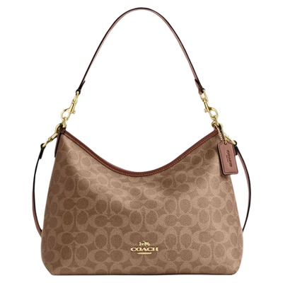 COACH/蔻驰官方 奥莱款Laurel中号女士单肩斜挎手提包流浪包CEY95