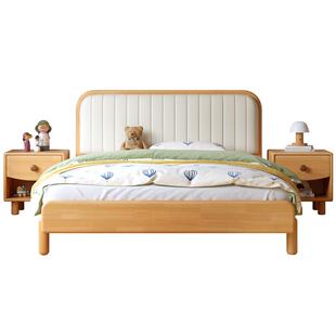 虹秀实木儿童床男孩女孩公主床2026新爆款卧室1.5米橡胶木单人床