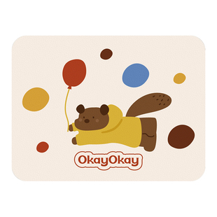 卡通松鼠皮革餐垫pvc防水防油可擦免洗鼠标垫高级感百搭碗垫杯垫