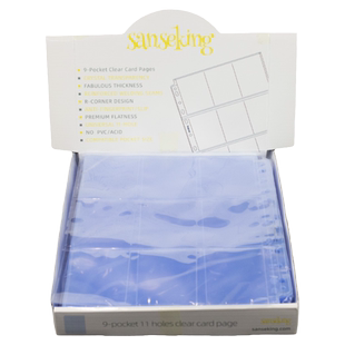 sanseking高透蓝光11孔卡册9宫格活页补充页卡片可拆卸内页替芯