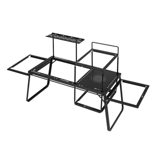 山趣黑雾IGT露营桌板多功能可折叠黑化便携单元板组合桌野营烧烤