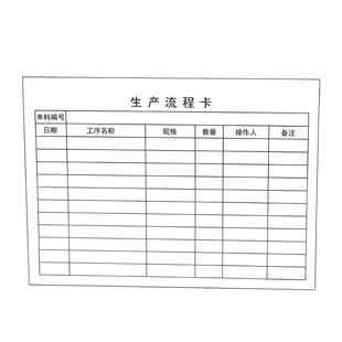 现货生产流程卡工序流转卡车间工艺卡质量跟踪卡物料卡支持定做
