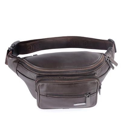 头层牛皮多功能休闲斜挎生意腰包