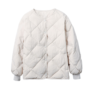 特大码胖mm白色减龄加厚棉服女款冬季洋气独特别致小棉袄保暖外套