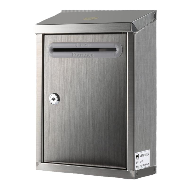 室外大号不锈钢信报箱邮箱意见箱带锁举报箱A4投票箱选举箱功德箱户外挂墙防水免费定制文字