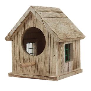 绿色校园环保实木户外防雨繁殖箱鹦鹉鸟窝保暖孵化巢定制美丽乡村