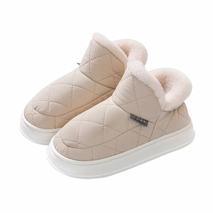 防水超轻棉鞋女室内家居包跟加绒加厚月子棉拖鞋外穿防滑保暖软底