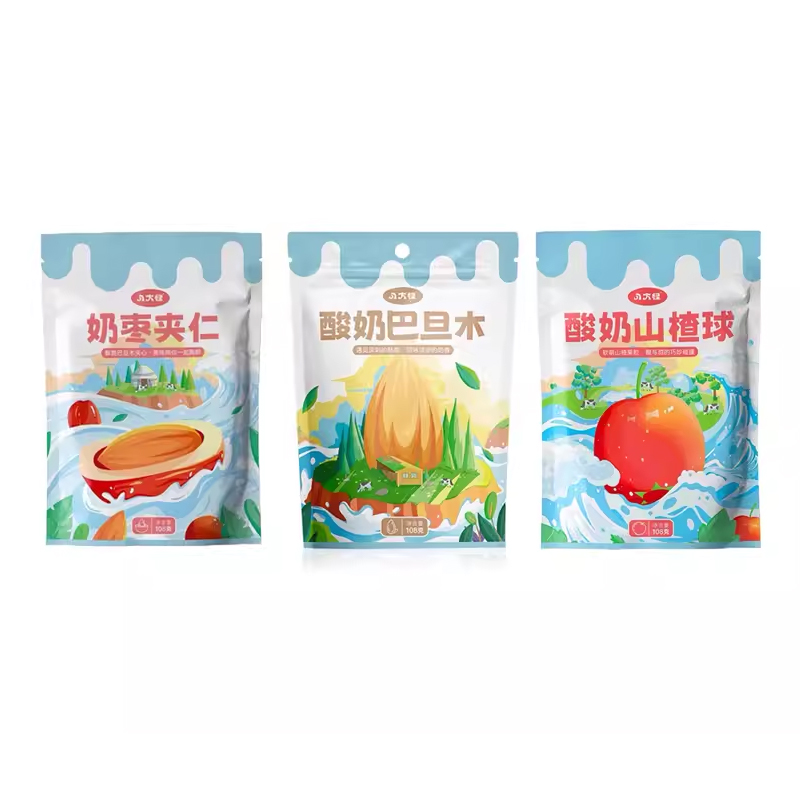 八大怪酸奶山楂球+奶枣夹仁+酸奶巴旦木休闲零食独立装108g*3袋