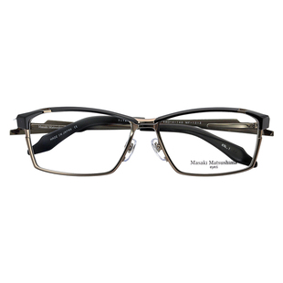 日本MASAKI松岛正树眼镜框商务纯钛大脸加宽方框男士款眼镜架1313