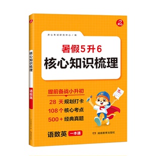 开心小升初总复习核心考点归纳总结语数英三合一高频考点六年级小升初总复习人教版真题训练暑假作业5升6预备小升初暑假提前学