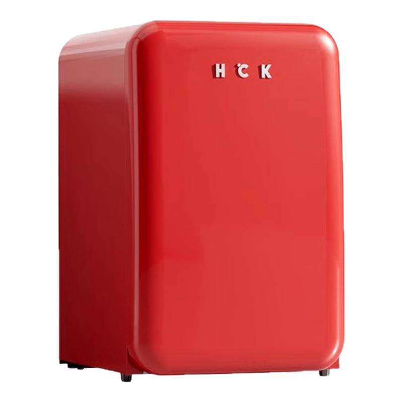 HCK哈士奇复古小冰箱家用客厅办公室冷冻冷藏迷你小型网红高颜值