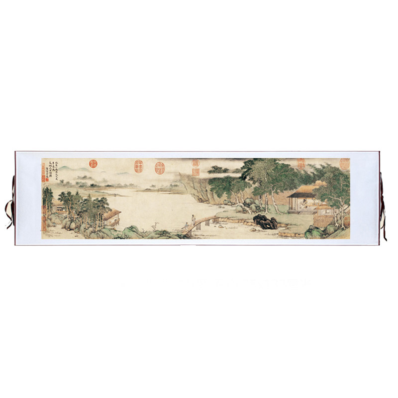 文徵明携琴访友图已装裱名人字画