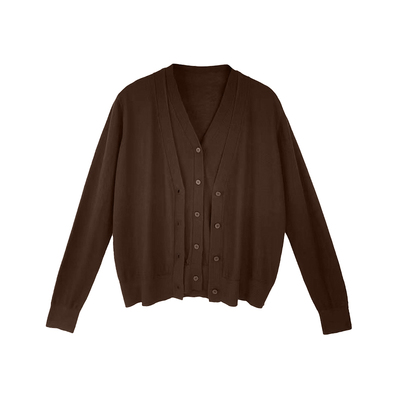 极简轻熟百搭V领羊毛开衫女