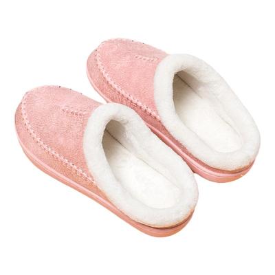 宝人包跟加绒保暖居家宿舍棉拖鞋